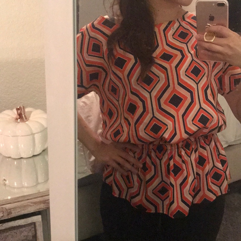 Michael Kors babydoll silk shirt